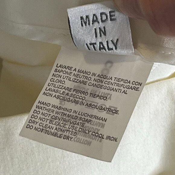 Gunnex Eggshell White Side Zip Skinny Ankle Pants COtton Blend Stretch‎ Size 8 - Picture 8 of 9